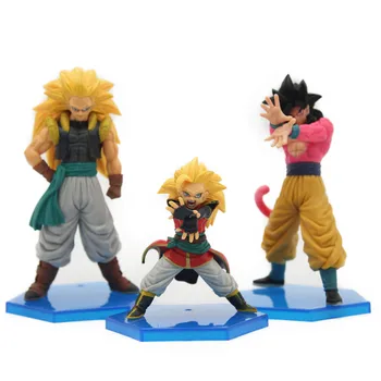 

Chanycore 13CM 3pcs/set Anime figuras Dragon BALL Z Super Figure Creation Kai Kaio God Son goku Super Saiyan Action Figure PVC