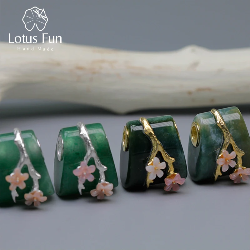 Lotus Fun Real 925 Sterling Silver Natural Aventurine Gemstone Creative Fine Jewelry Vintage Plum Flower Pedant Without Necklace huismerk kopen in de aanbieding Lotus Fun Real 925 Sterling Silver Natural Aventurine Gemstone Creative Fine Jewelry Vintage Plum Flower Pedant Without Necklace huismerk kopen in de aanbieding