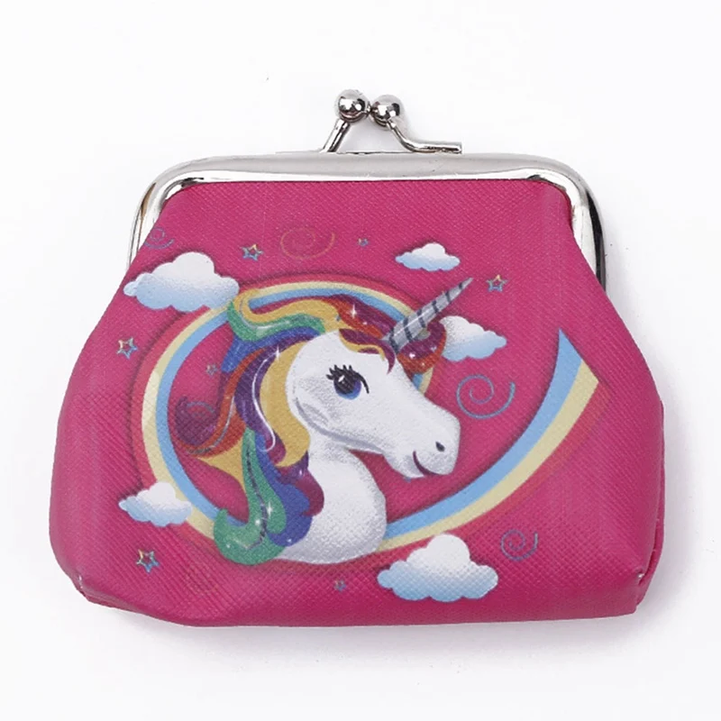 

Cartoon Animal Leather Coin Purses Women Hasp Small Wallets Kids Boys Cute Unicorn Colors Random Purse Lady Pocket