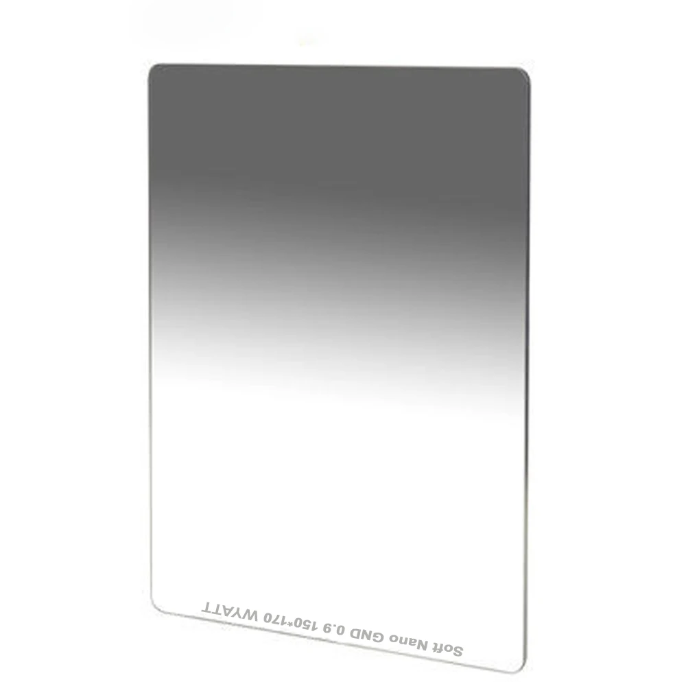 

Wyatt 150x170mm Nano Multi-coated Soft Hard Reverse Graduated ND 0.6 0.9 1.2 GND 16x 8x 4x Insert 150mm Optical Glass Filter