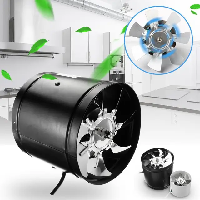 4”/ 6”  In Line Fans Hydroponic House Room Window Air Vent Clean Cooling Toilet Bathrom Kitchen Ventilator Exhaust Fan