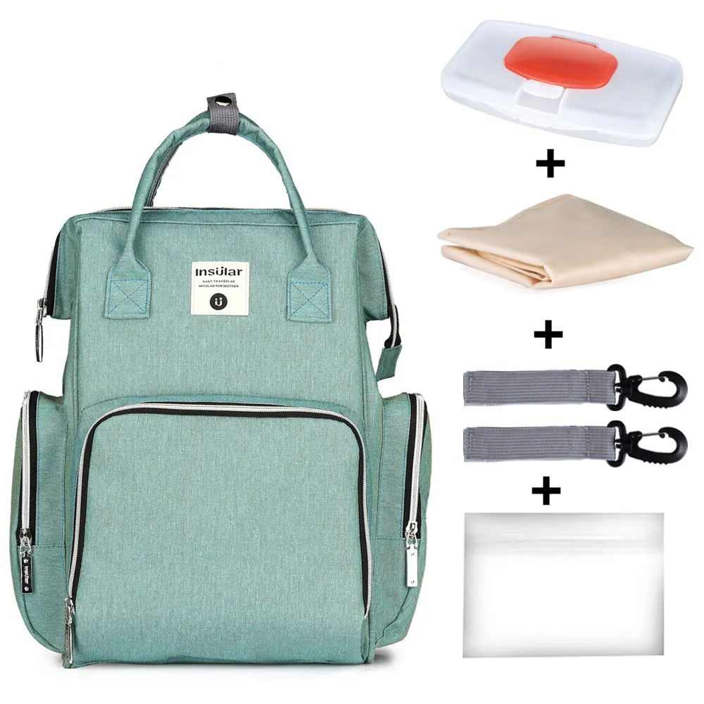 Модная многофункциональная сумка для подгузников для мам, рюкзак, сумка для подгузников, дизайнерская сумка для ухода за ребенком - Цвет: 7