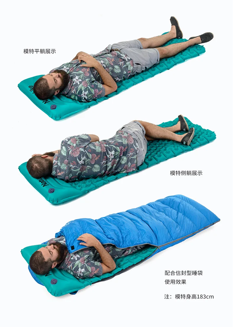 Sleeping Bag Mats Camping Tent Inflating Thermarest Rectangle Air Mattress Sleeping Mat Pad Airbed Blue Orange Purple Sleeping Mat Sleeping Bag Matair Mattress Aliexpress