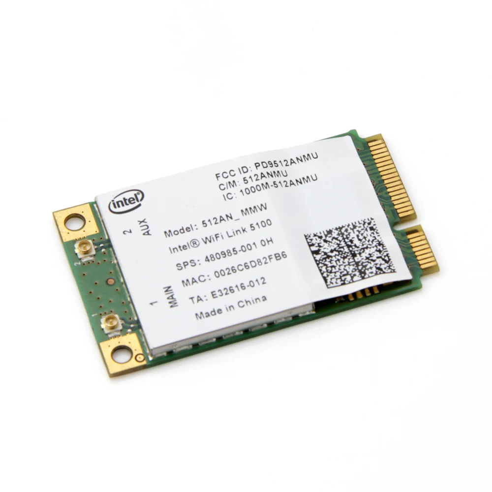 Для Intel Wifi link 5100 512AN_MMW Беспроводная PCI-E 300 Мбит/с Wifi Двухдиапазонная 2,4 г/5 ГГц мини Сетевая карта подходит для Dell Asus acer