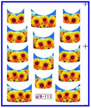 

Nail Sticker FRENCH SMILE FLORAL FEATHER TIGER LEOPARD SKIN BUTTERFLY Water Transfers Stickers Nail Decals B111-121
