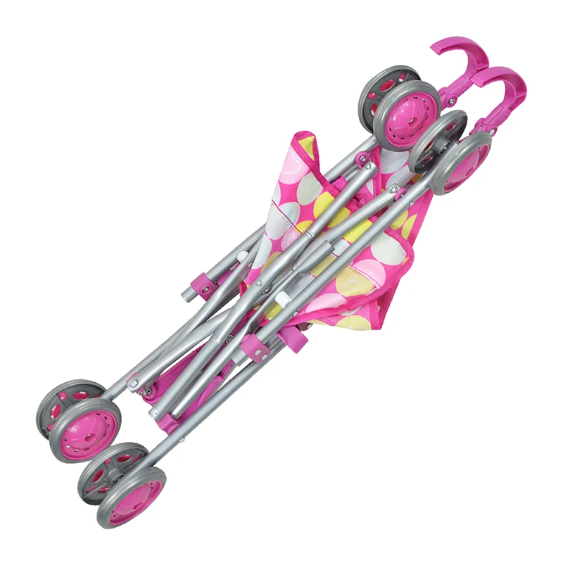 Brinquedos do Jogo do Bebê Carrinho de Criança Carrinho de Rodas Motrizes tipo Dobrável Carrinhos de Brinquedo de Aniversário Presente de Natal Infantil Rosa Carrinho 13 Cheap Móveis de brinquedos