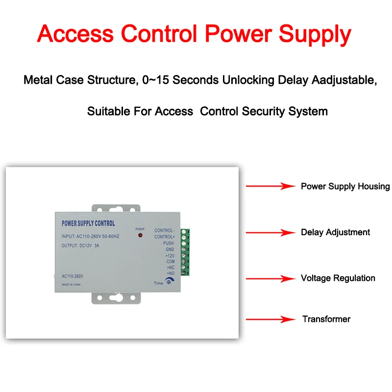 Eseye RFID Door Access Control System Kits Set 125KHz EM Card Reader with 180KG Magnetic Lock Power Supply For Home Office Eseye RFID Door Access Control System Kits Set 125KHz EM Card Reader with 180KG Magnetic Lock Power Supply For Home Office