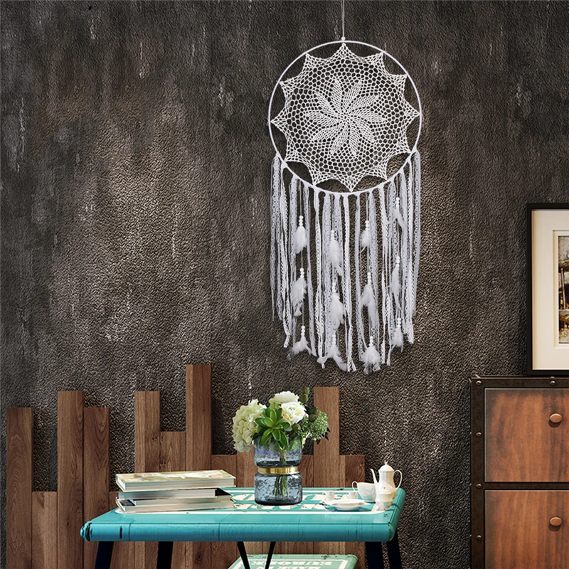 

Shabby Chic Wall Hanging Dream Catcher Handmade Indian Big Large Circle Living Bedroom Dreamcatcher Perfect Gifts For Girls