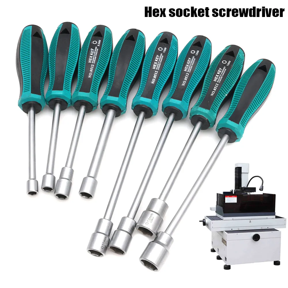 

Metal Socket Driver Wrench Screwdriver Hex Nut Key Nutdriver Hand Tools 3mm-14mm --M25