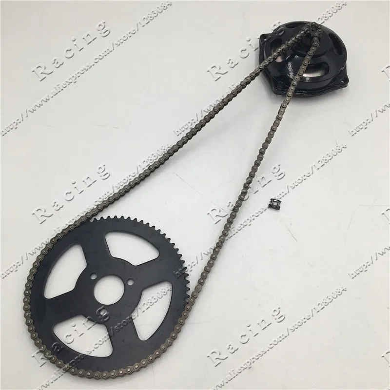 47cc 49cc pocket bike GOLD chain+front gear box+rear chain sprocket mini moto 2 stroke engine parts accessories