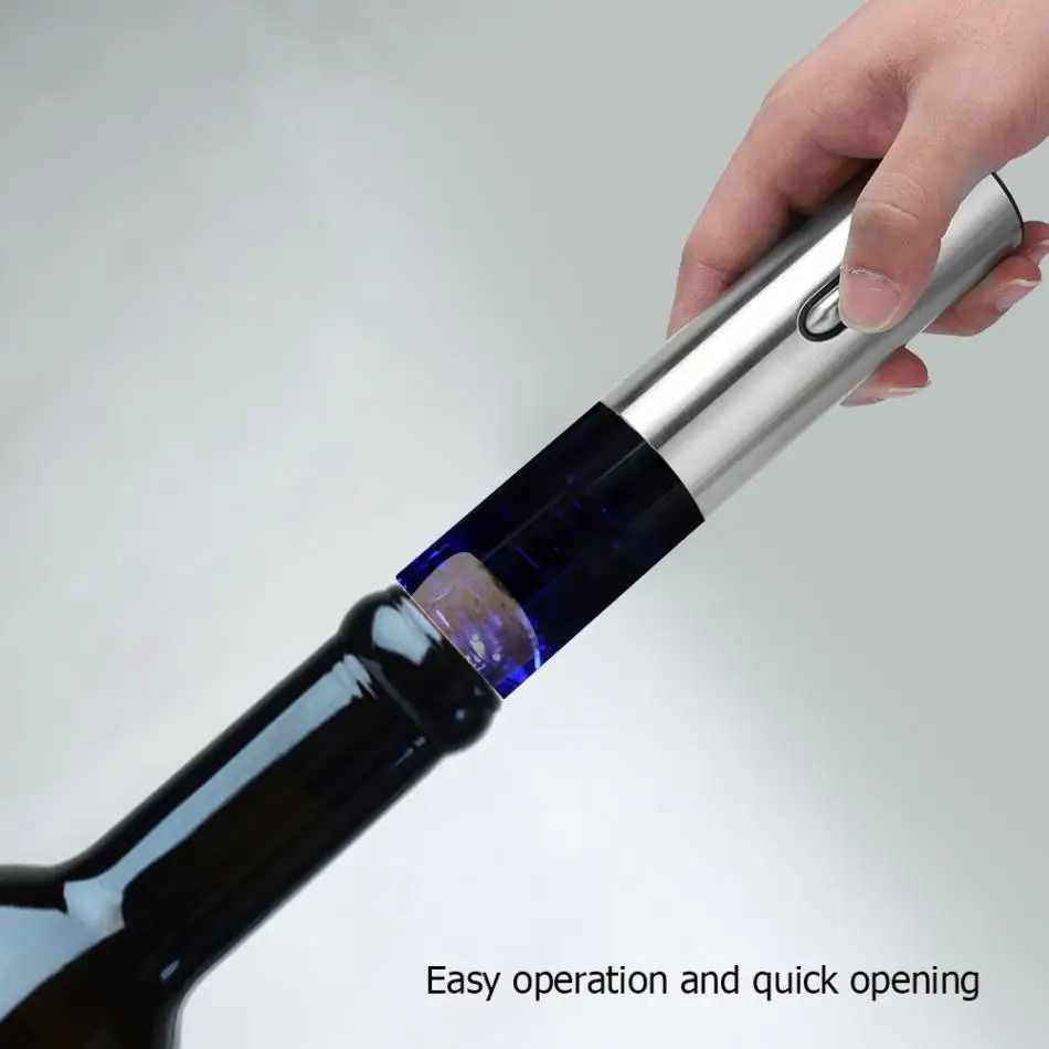 USB перезаряжаемая нержавеющая сталь Автоматическая электрическая открывалка для бутылок вина Штопор Фольга резак