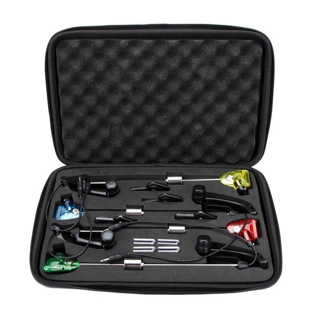 

Lixada 4pcs/lot Colors LED Carp Fishing Swinger in Case Illuminated Swinger for Carp Pesca