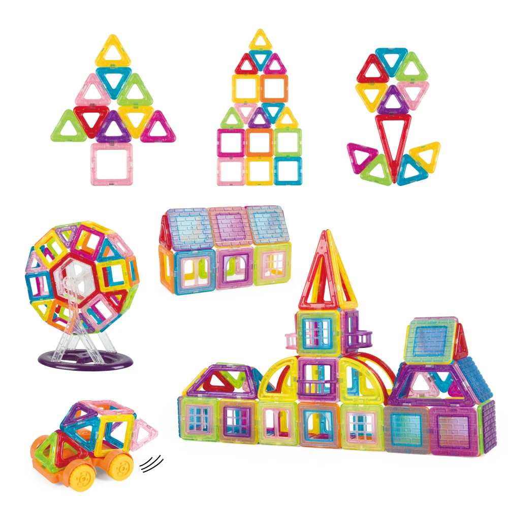 

128 PCs Mini Size Magnetic Designer Building Blocks Model & Building Toys Enlighten Bricks Magnetic Toys For Child Boy Girl Gift