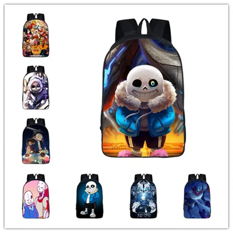 

Game Undertale Backpack Teenage Boy School Bag Cartoon Sans Printed Middle School Mochila Travel Bag Study Stationery Action Toy