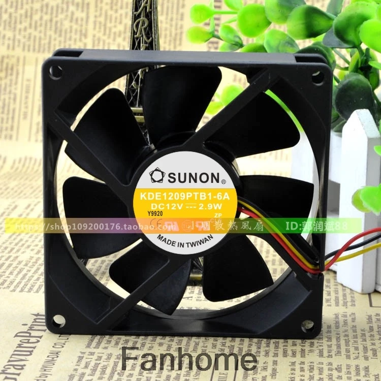 Для KDE1209PTB1-6AR KDE1209PTB1-6A оригинальный осевой вентилятор SUNON standard 12V 2 9 W | Компьютеры и