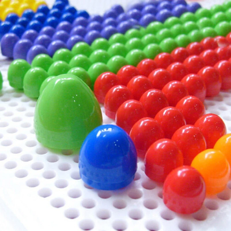 1 компл.. красочные пластик 296 шт. гриб Puzzle Kit творческий DIY мозаика картина модель развивающие интерактивные игрушки подарок для детей