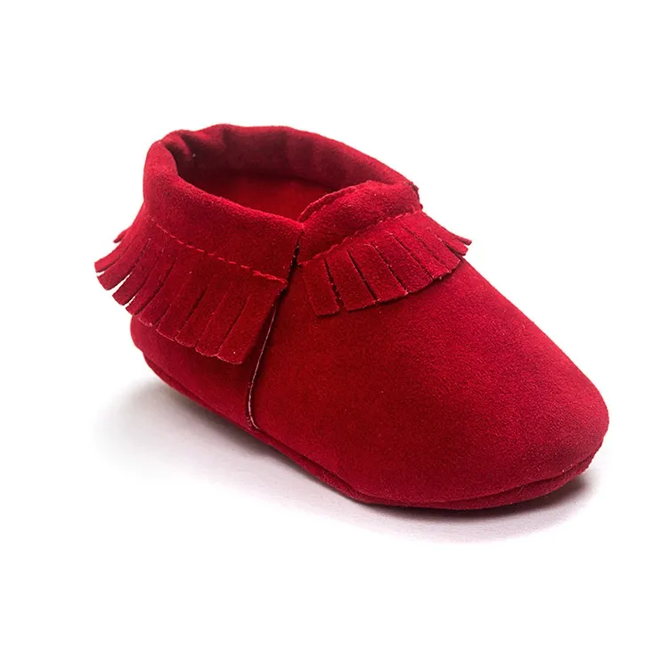 Baby's Soft Suede Tassel First Walkers