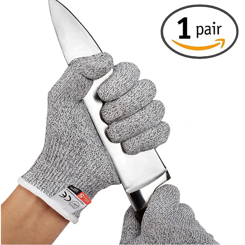 

1 Pair Working Anti-cut Safety Gloves Cut Proof Kitchen Butcher Gloves Stab Resistant Flame Proof Metal Mesh breathable Gloves