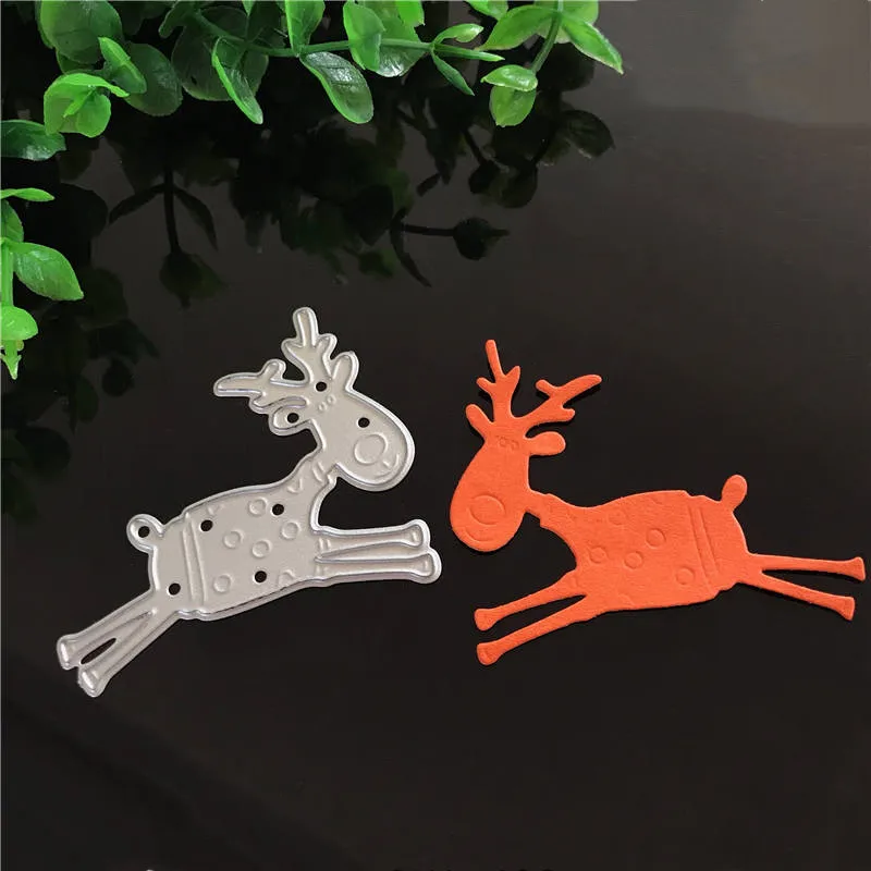 

Cute elk Carbon steel Cutting Dies Stencil Craft for DIY Creative Scrapbook Cut Stamps Dies Embossing Paper Craft Greeting Card