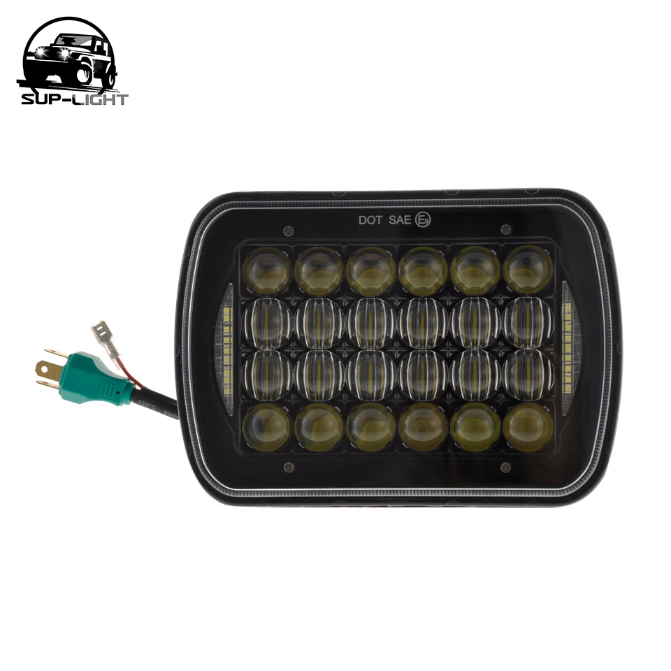 

5X7 7X6 INCH square led headlight 7 inch 72w sealed beam led with DRL for GMC ford Dodge Chevrolet toyota MR2 Peterbilt 365 367