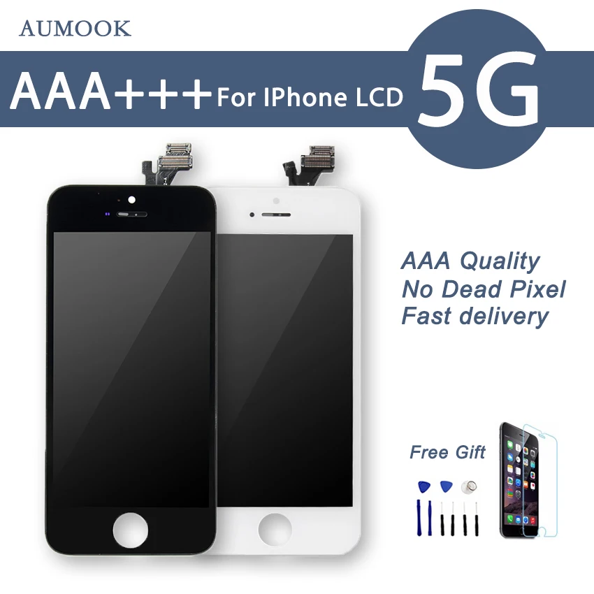 AAA качественный экран для белого и черного iPhone 5 ЖК-дисплей замена дигитайзера