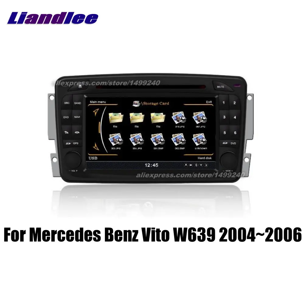 Best Liandlee 2 din Car Android For Mercedes Benz Vito W639 2004~2006 Radio GPS Maps Map Navigation player HD Screen BT WIFI Media 0