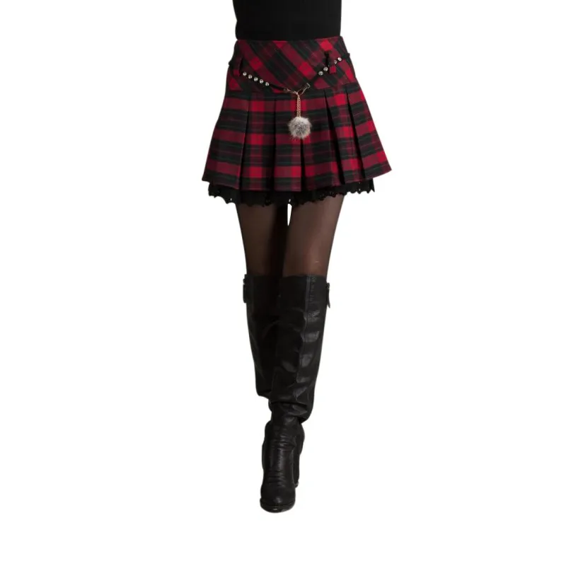 

New Spring Autumn Plaid Short Student Skirt Fashion Plus Size High Waist Pleated Mini School Skirt