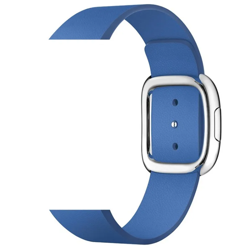 Спортивный ремешок из натуральной кожи для Apple Watch 4, 40 мм, 44 мм, 38 мм, 42 мм, сменный ремешок для iWatch 3, 2, 1 - Цвет ремешка: blue