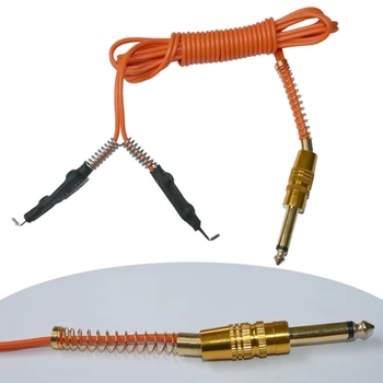 

2PCS New Best quality Orange Rubber Silicone Tattoo Clip Cord For Tattoo Power Clip Cord Supply Free Shipping