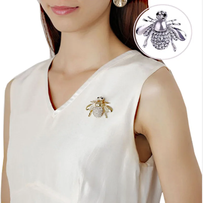 

crystal animal pins brooches bee gecko lizard Turtle elephant peacock cat pin full rhinestone broche High heel crown violin boat