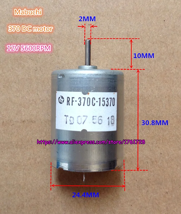 Rc 370 Motor Mabuchi RF-370 DC Motor - 3 To 12V, 12000 RPM - For