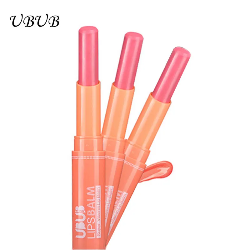 Brand UBUB cute lipbalm lovely lip smacker 4 fruit flavors baby lips balm font b lipstick