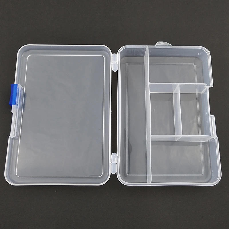 5 Compartments Plastic Fishing Lure Hook Tackle Box Storage Case Portable Tackle Multifunctional Organizer Fishing Boxes