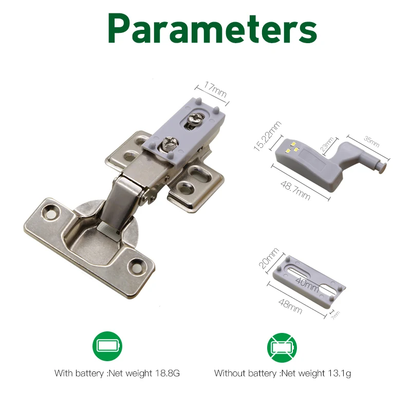  Include Battery LED Cabinet Hinge Night Light Sensor Light For Kitchen Living Room Bedroom Wardrobe - 32892550844