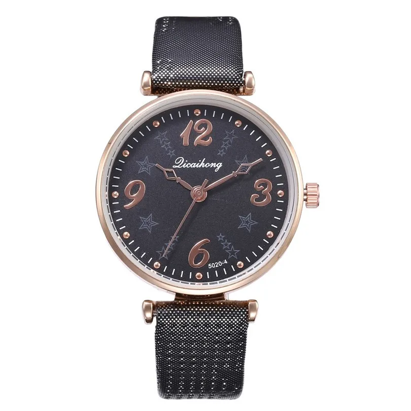 Women Fashion Leather Band Analog Quartz Round Wrist Watch Watches Women's Watches Brand Luxury Fashion Ladies Watch #4a2 (2)