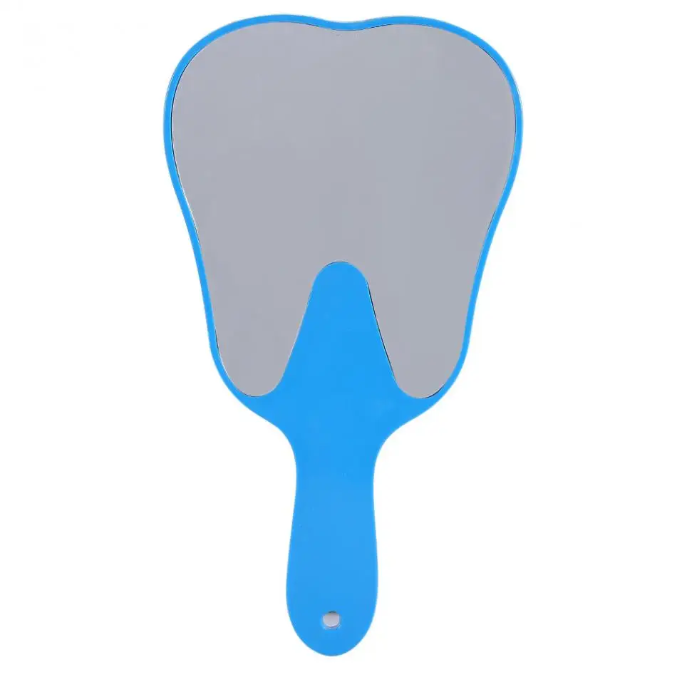 4 Colors Useful Cute Hand Mirror Tooth Shaped Plastic Handle Oral Teeth Care Unbreakable Patient Dental Mirror Tool For Dentists 5