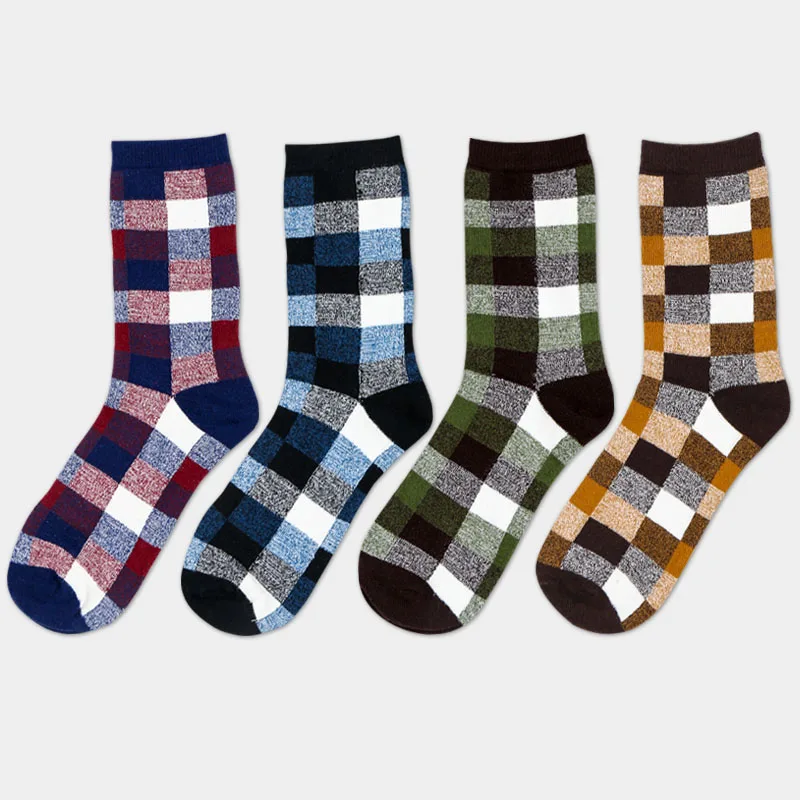 Mantieqingway British Style Mens Business Leisure Cotton Socks Colorful