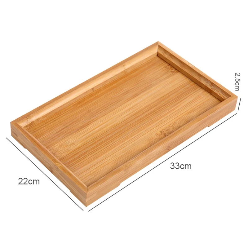Японский бамбуковый квадратный поднос для еды из цельного дерева чайный набор поднос домашний поднос для завтрака поднос для торта цветочный горшок бонсай садовый держатель - Цвет: 3