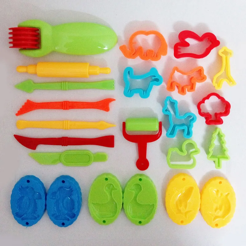 

Playdough 23pcs Tools Polymer Clay Plasticine Molds slime Tool Set Kit For Kids Gift Magic Sand Mold