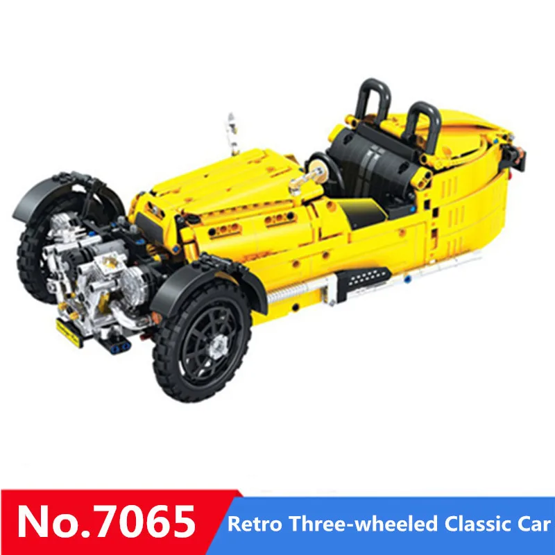

838PCS Building Bricks Blocks 7065 Technic Series Retro Three Wheeled Classic Cars Toys For Children Gift Compatible L Brand Toy