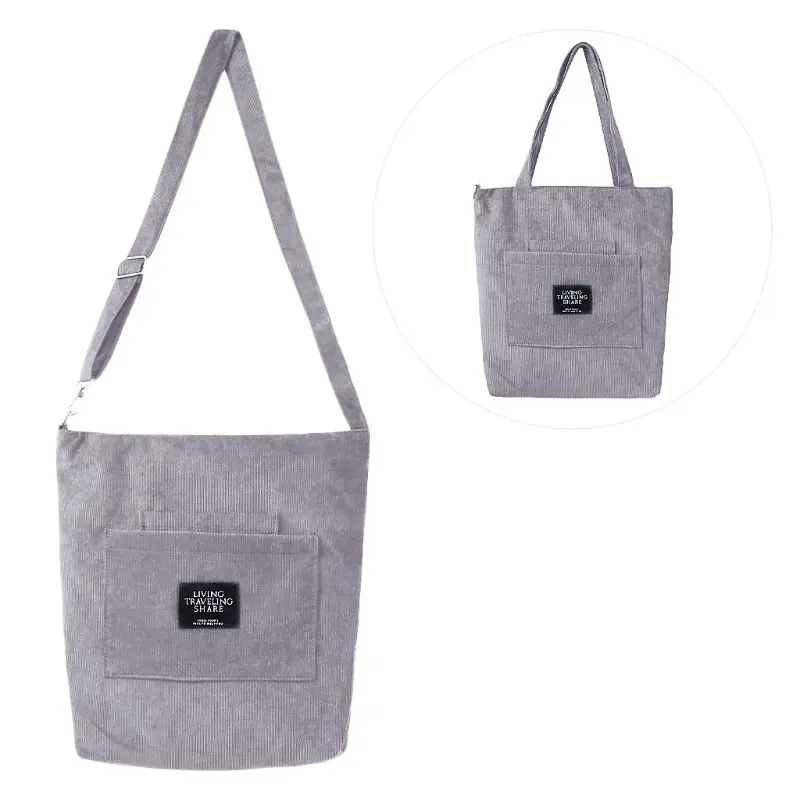 

Women Corduroy Handbag Shoulder Messenger Satchel Crossbody Ladies Tote Bag Purse
