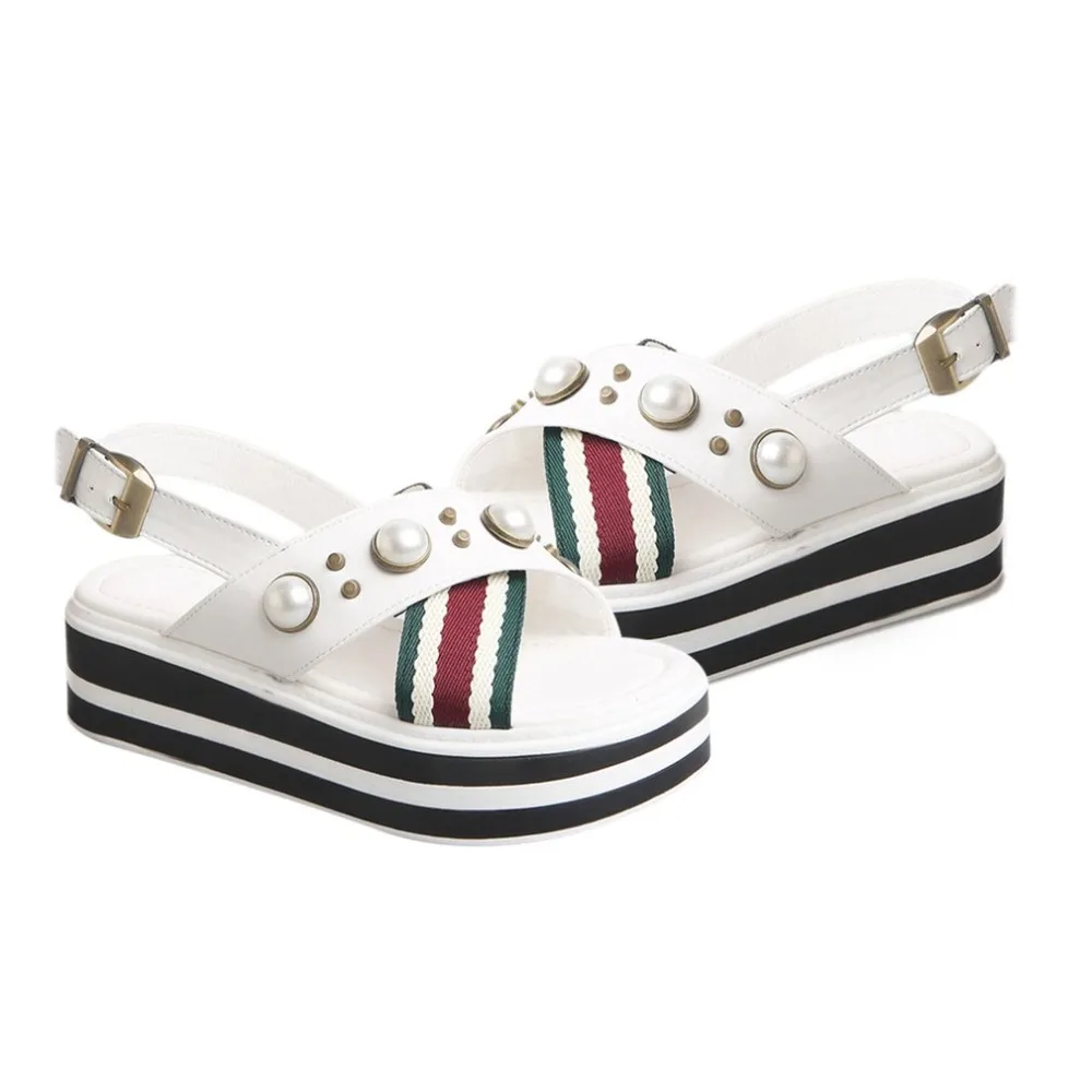 

Fashion Summer Woman Sandals Flat Shoes Comfortable All-match Style Open Toe Slip-on Slippers Platform Shoes Casual Wear Shoes