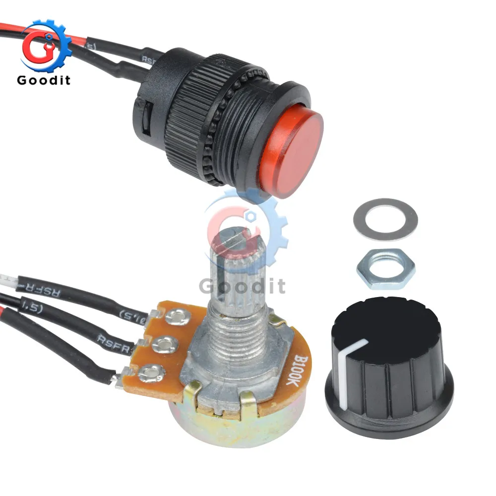 DC 6V-30V 12V 24V MAX 8A 16kHz Adjustable PWM Motor Speed Controller Digtal LCD Display DC motor Control CV Governor Switch dc motor speed controller motor speed controller electric motor speed controller