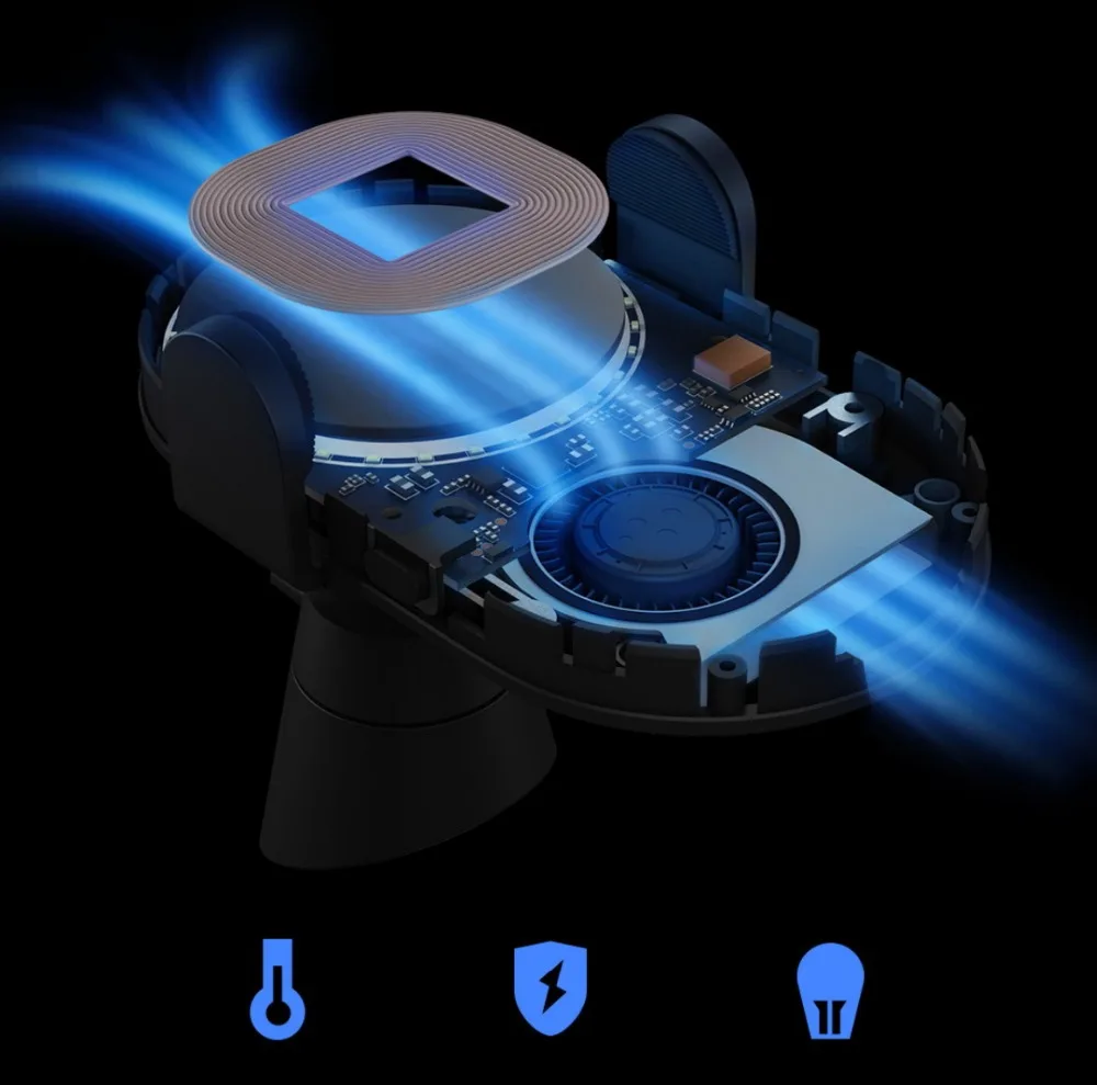2019-Xiaomi-Mijia-Qi-Wireless-Car-Charger-20W-Max-Electric-Auto-Pinch-2-5D-Glass-Ring 7 11
