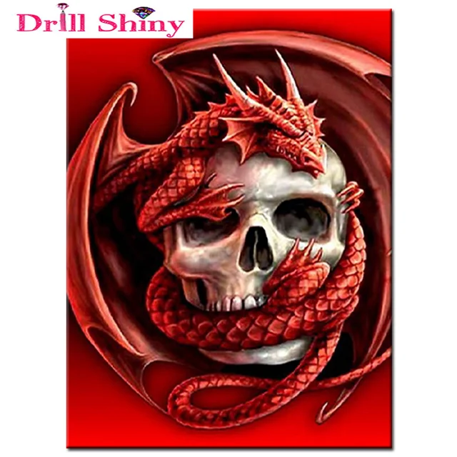 dragon skull diamond embroidery