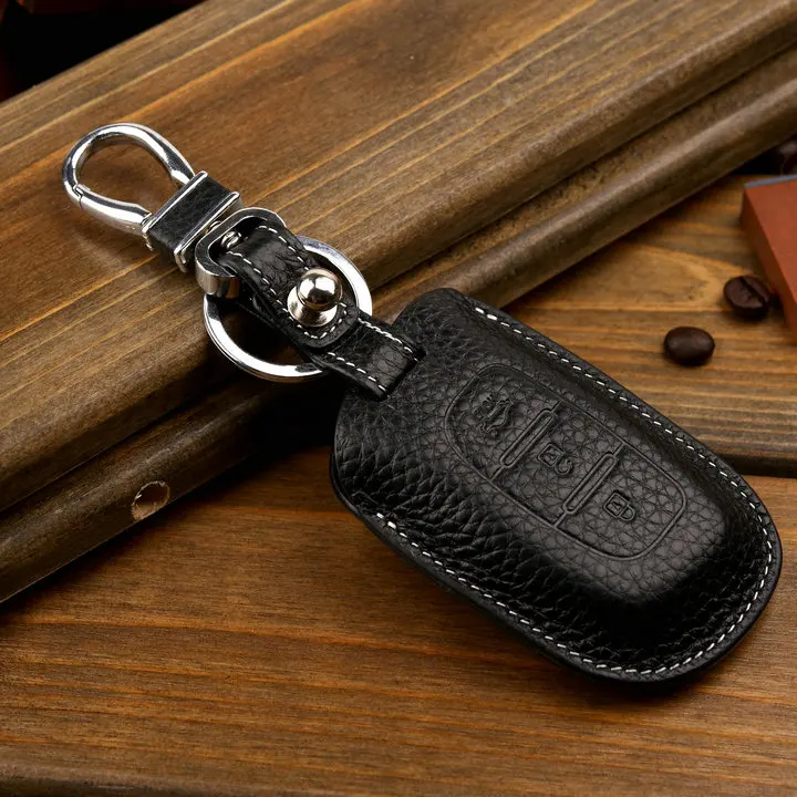 Кожаный чехол для автомобильного брелка Hyundai Creta ix35 ix25 Elite i20 Active Key Holder защитный