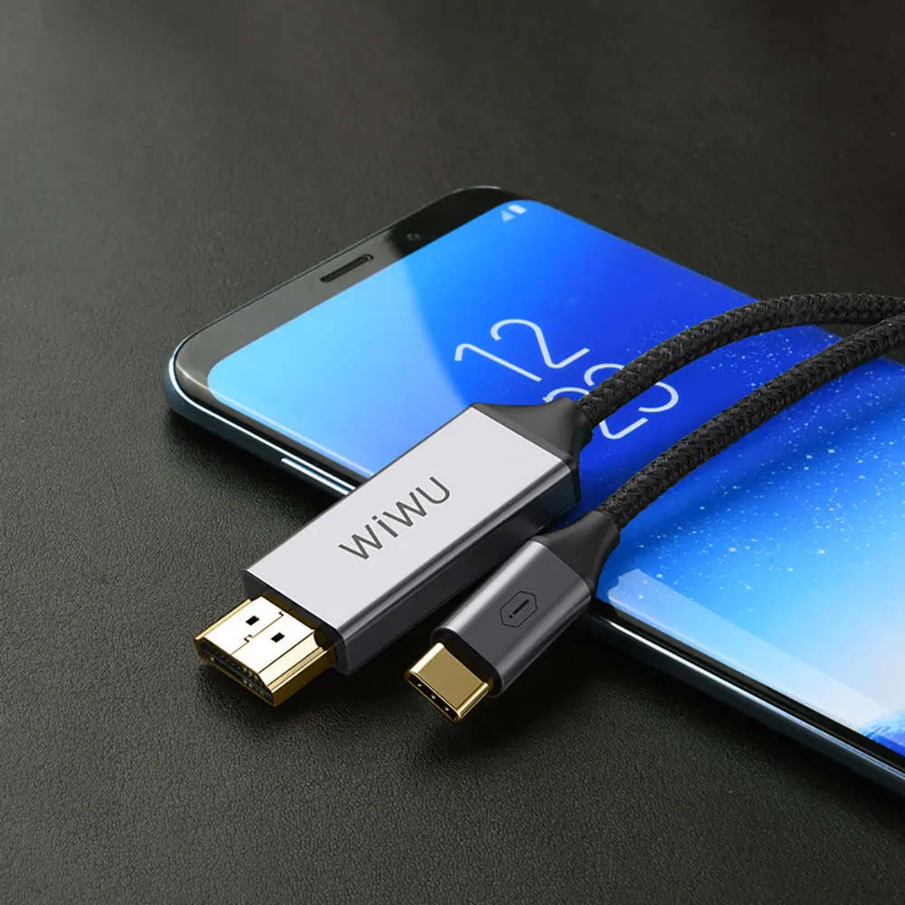 WiWU Type c к HDMI 4K USB 3 1 Hub для MacBook прочный линейный адаптер высокого качества адаптеру