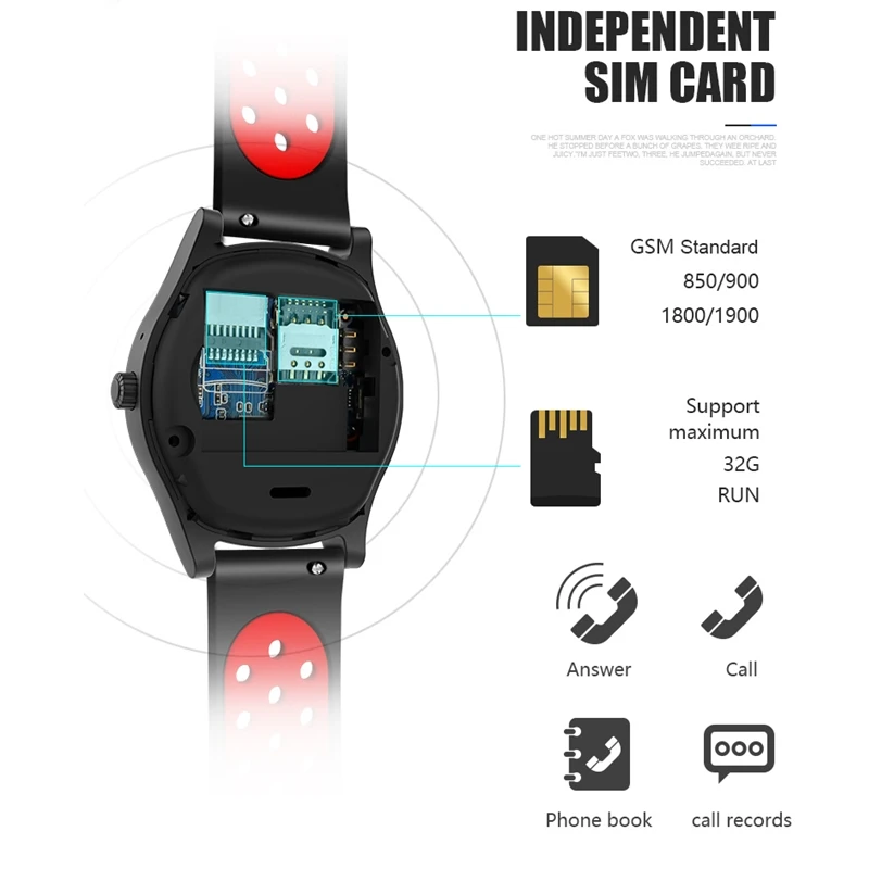 Фитнес трекер smartwatch TF8 pk kw18 Поддержка 2G SIM TF карта Спорт Bluetooth smart watch для мужчин HUAWEI