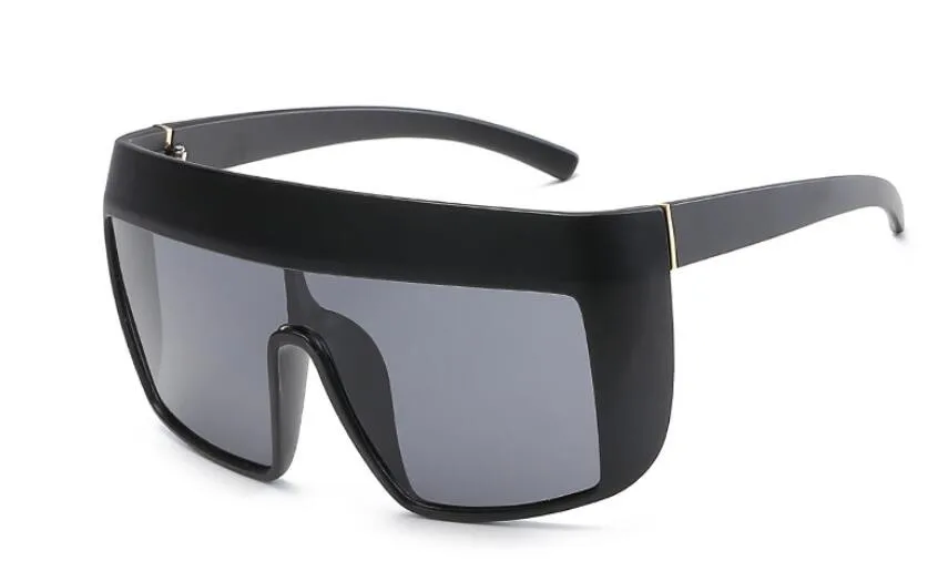 Emosnia классический oчки большого размера солнцезащитных очков Винтаж с плоским верхом Одна деталь солнцезащитные очки с большими рамами Для женщин Для мужчин фирменный дизайн пилот