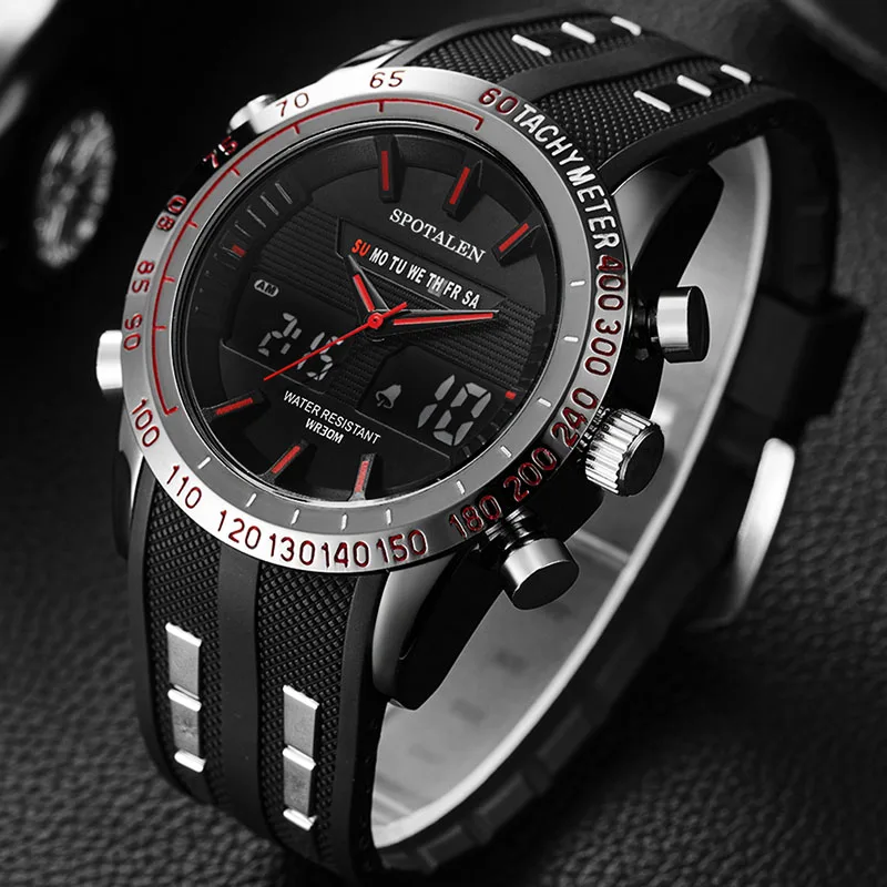 SPOTALEN Men Sports Watch Multi functional Relogio Masculino Digital ...